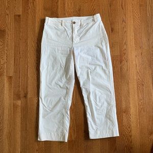 High rise Cream cropped pants